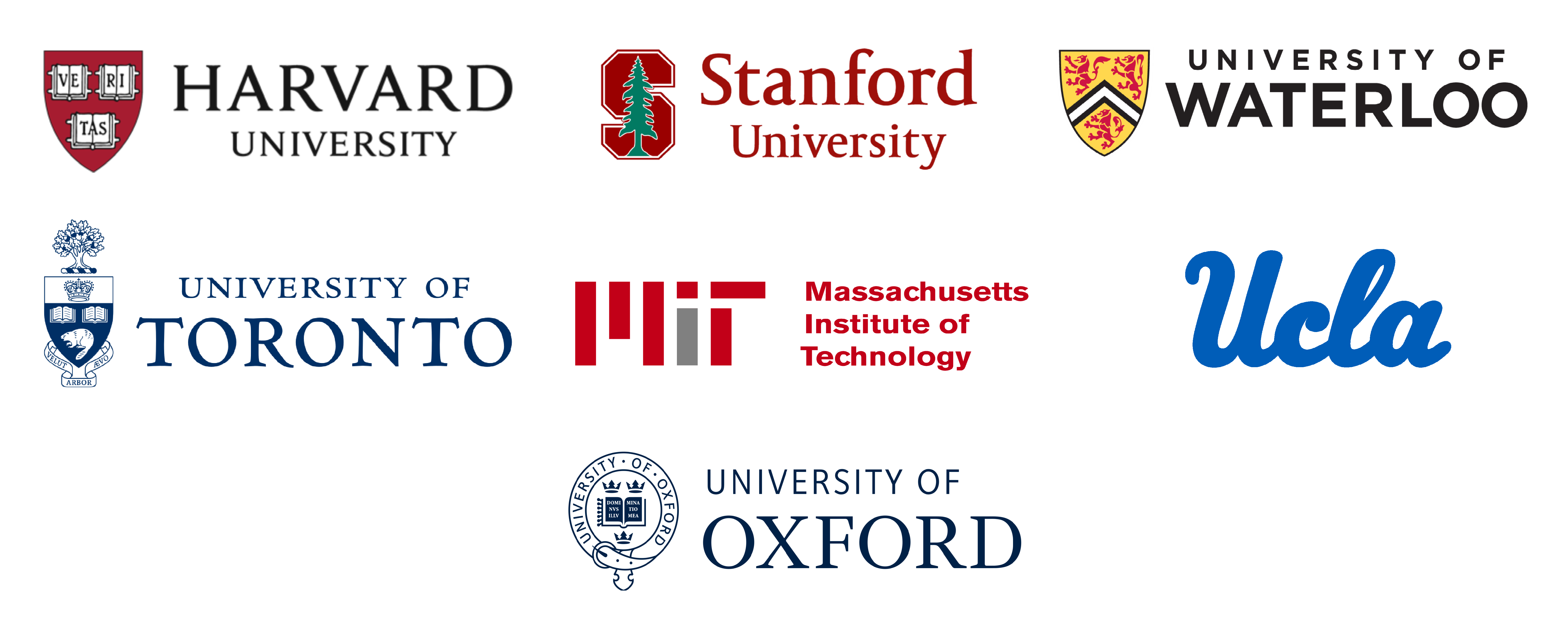 Logos of top universities worldwide